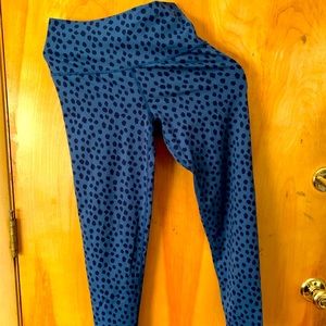 Aerie blue dotted/leopard leggings